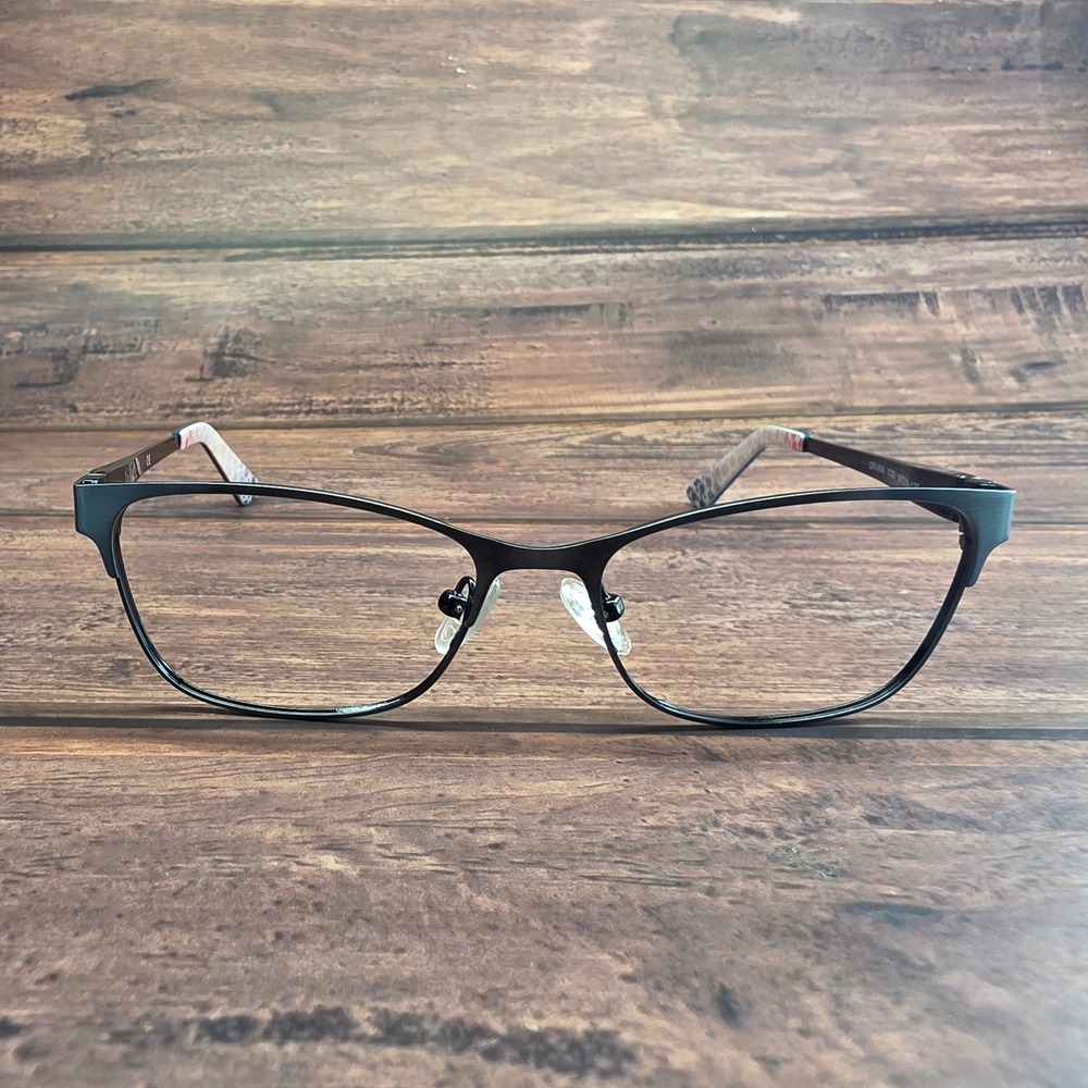 Nicole Miller Oriana C02 Eyeglass Frames Dark Teal Floral Cat Eye 50-15-125